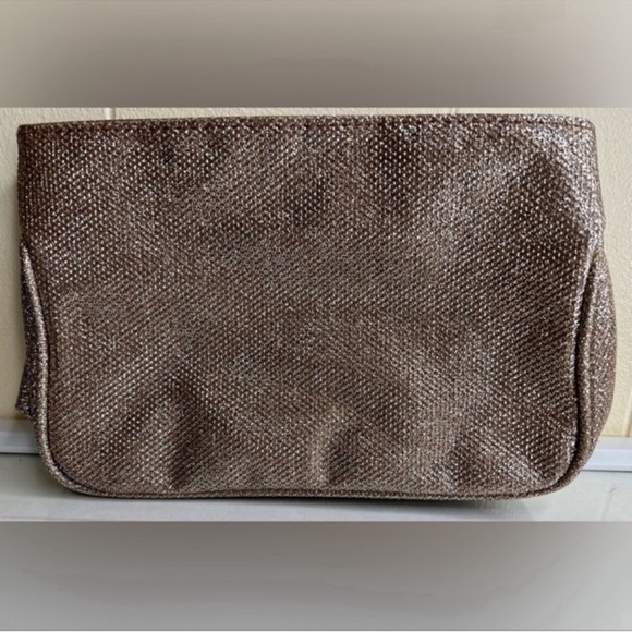 Gold Shimmer / Glitter Makeup Bag / Case NWOT - Picture 2 of 3